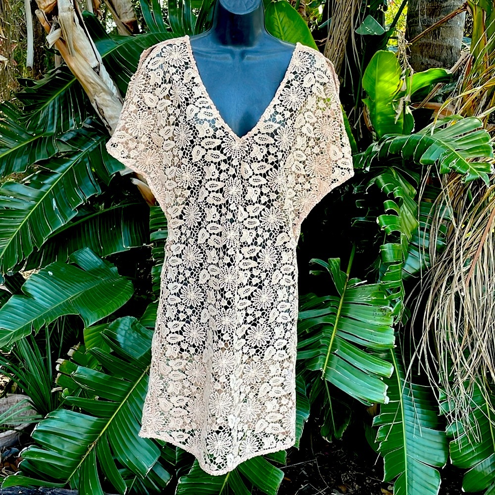 Zara crochet lace, sheer dress